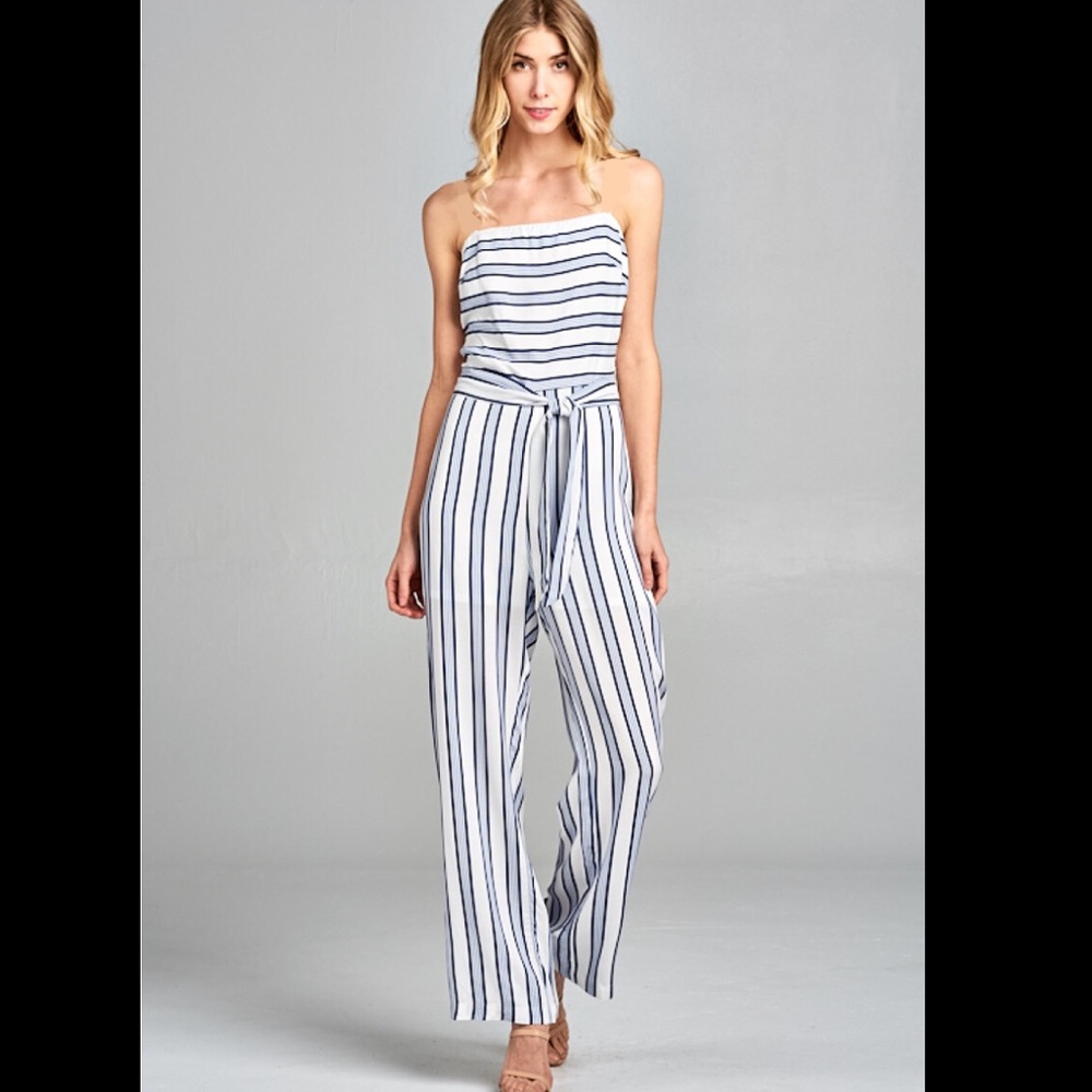Striped jumpsuit